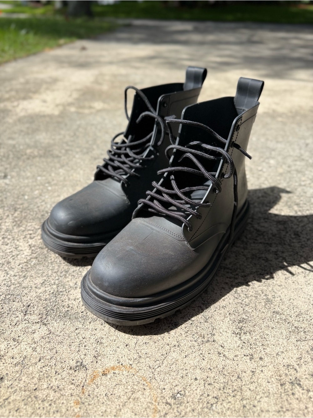 Melissa Men's Matte Black Lace-Up Ankle Boots